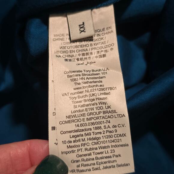 NWT, Tory Burch Twisted Knit Sleeveless Top Teal, Size XXL - Picture 4 of 6